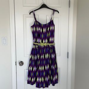 Purple harlequin Jenny dress